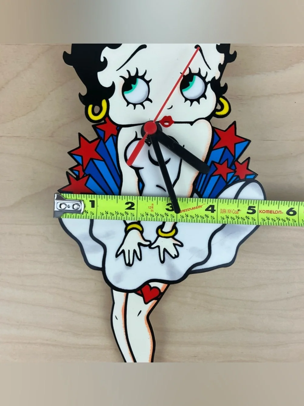 Vintage Betty Boop Clock Pendulum Legs Tested Clock Works Legs Move Manually